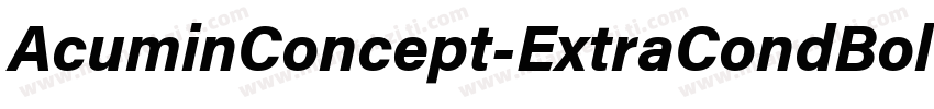 AcuminConcept-ExtraCondBold字体转换