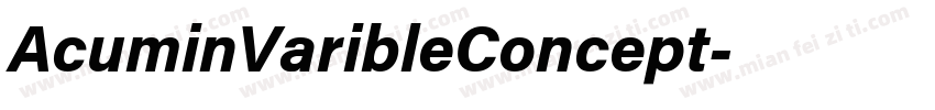 AcuminVaribleConcept字体转换