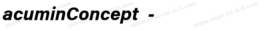 acuminConcept字字体转换