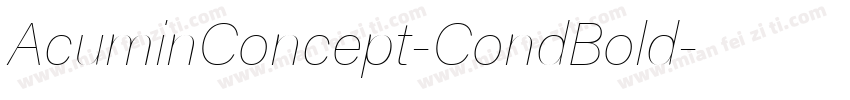AcuminConcept-CondBold字体转换