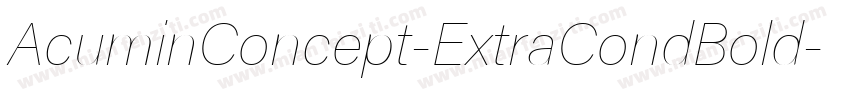 AcuminConcept-ExtraCondBold字体转换