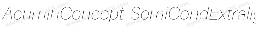 AcuminConcept-SemiCondExtralight字体转换