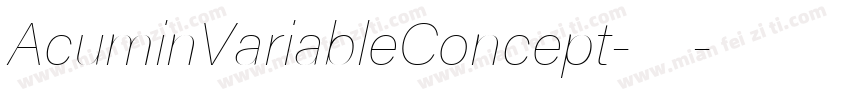 AcuminVariableConcept-常规字体转换