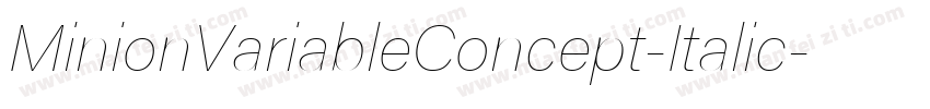 MinionVariableConcept-Italic字体转换