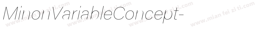 MinonVariableConcept字体转换