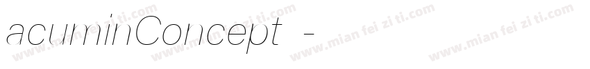 acuminConcept字字体转换