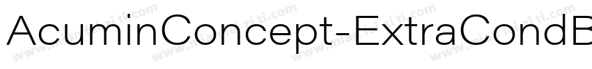 AcuminConcept-ExtraCondBold字体转换