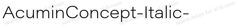 AcuminConcept-Italic字体转换