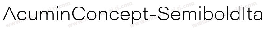 AcuminConcept-SemiboldItalic字体转换