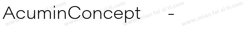 AcuminConcept免费吗字体转换