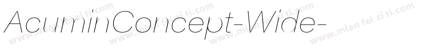 AcuminConcept-Wide字体转换