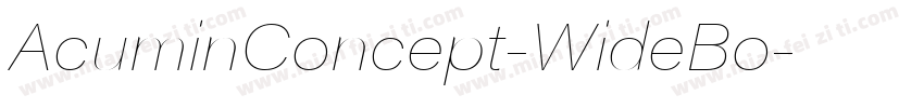 AcuminConcept-WideBo字体转换