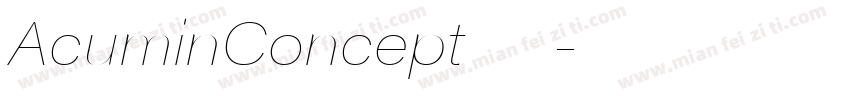 AcuminConcept免费吗字体转换