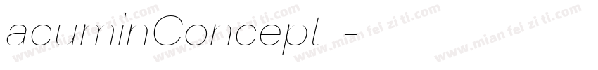 acuminConcept字字体转换