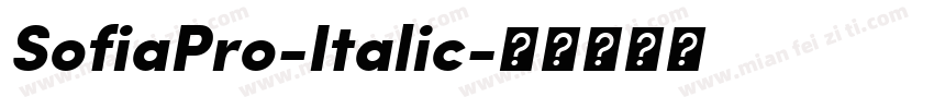 SofiaPro-Italic字体转换
