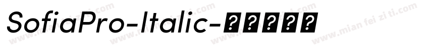 SofiaPro-Italic字体转换