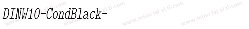 DINW10-CondBlack字体转换