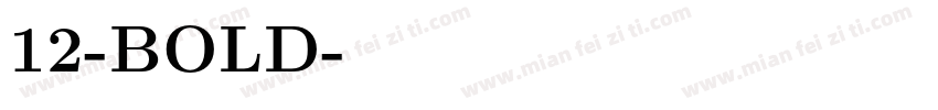 12-BOLD字体转换