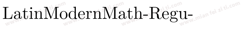 LatinModernMath-Regu字体转换