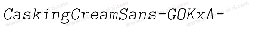 CaskingCreamSans-GOKxA字体转换