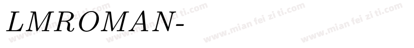 LMROMAN字体转换