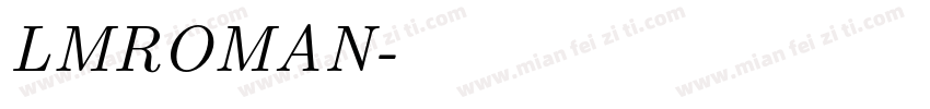 LMROMAN字体转换