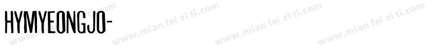 Hymyeongjo字体转换