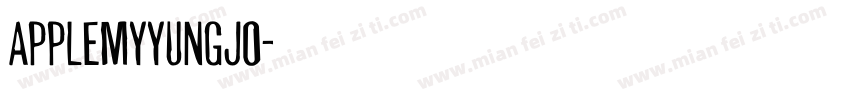 applemyyungjo字体转换