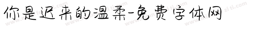 你是迟来的温柔字体转换