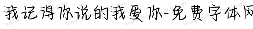 我记得你说的我爱你字体转换