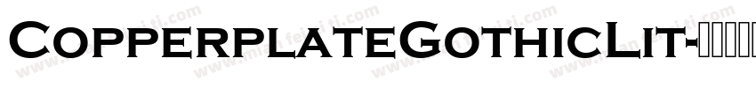 CopperplateGothicLit字体转换