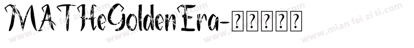 MATHeGoldenEra字体转换