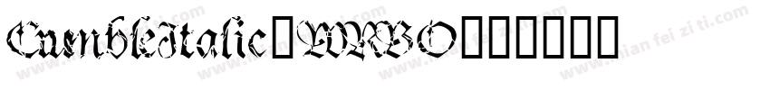 CrumbleItalic-WRBO字体转换