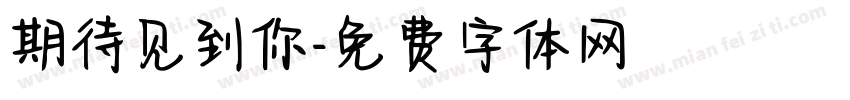 期待见到你字体转换