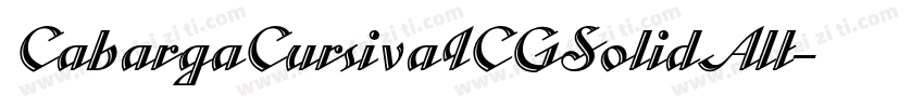 CabargaCursivaICGSolidAlt字体转换
