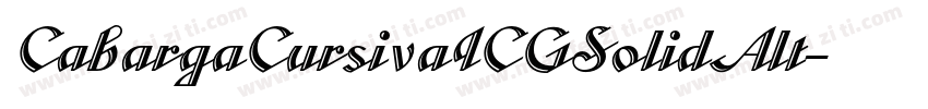 CabargaCursivaICGSolidAlt字体转换