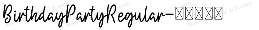 BirthdayPartyRegular字体转换