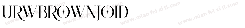 URWBrownJoiD字体转换