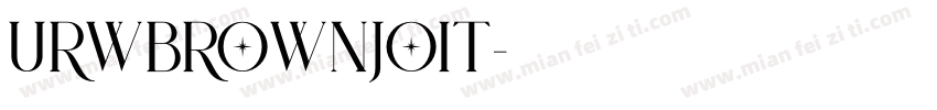 URWBrownJoiT字体转换