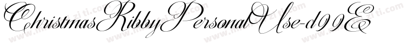 ChristmasRibbyPersonalUse-d99EK字体转换