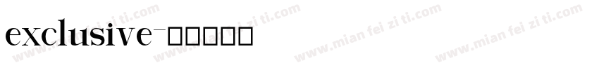 exclusive字体转换