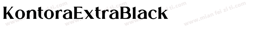KontoraExtraBlack字体转换