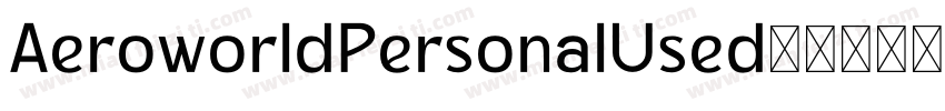 AeroworldPersonalUsed字体转换
