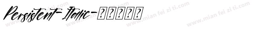 Persistent-Italic字体转换
