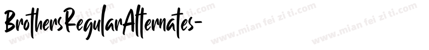 BrothersRegularAlternates字体转换