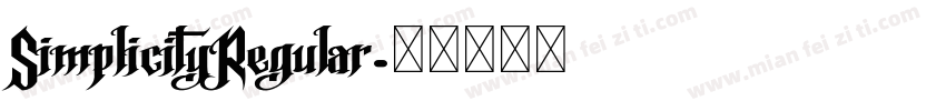 SimplicityRegular字体转换