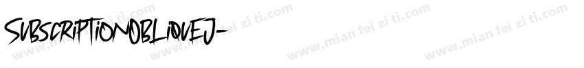 SubscriptionObliqueJ字体转换