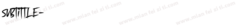 subtittle字体转换