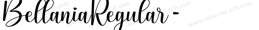 BellaniaRegular字体转换