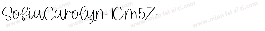 SofiaCarolyn-1Gm5Z字体转换